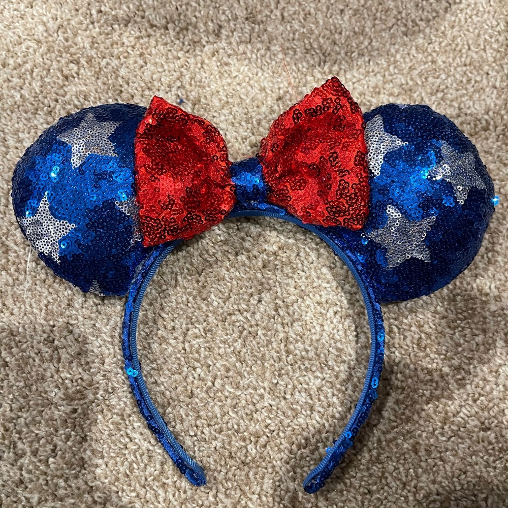 Disney Blue and Red Sequin Star Headband